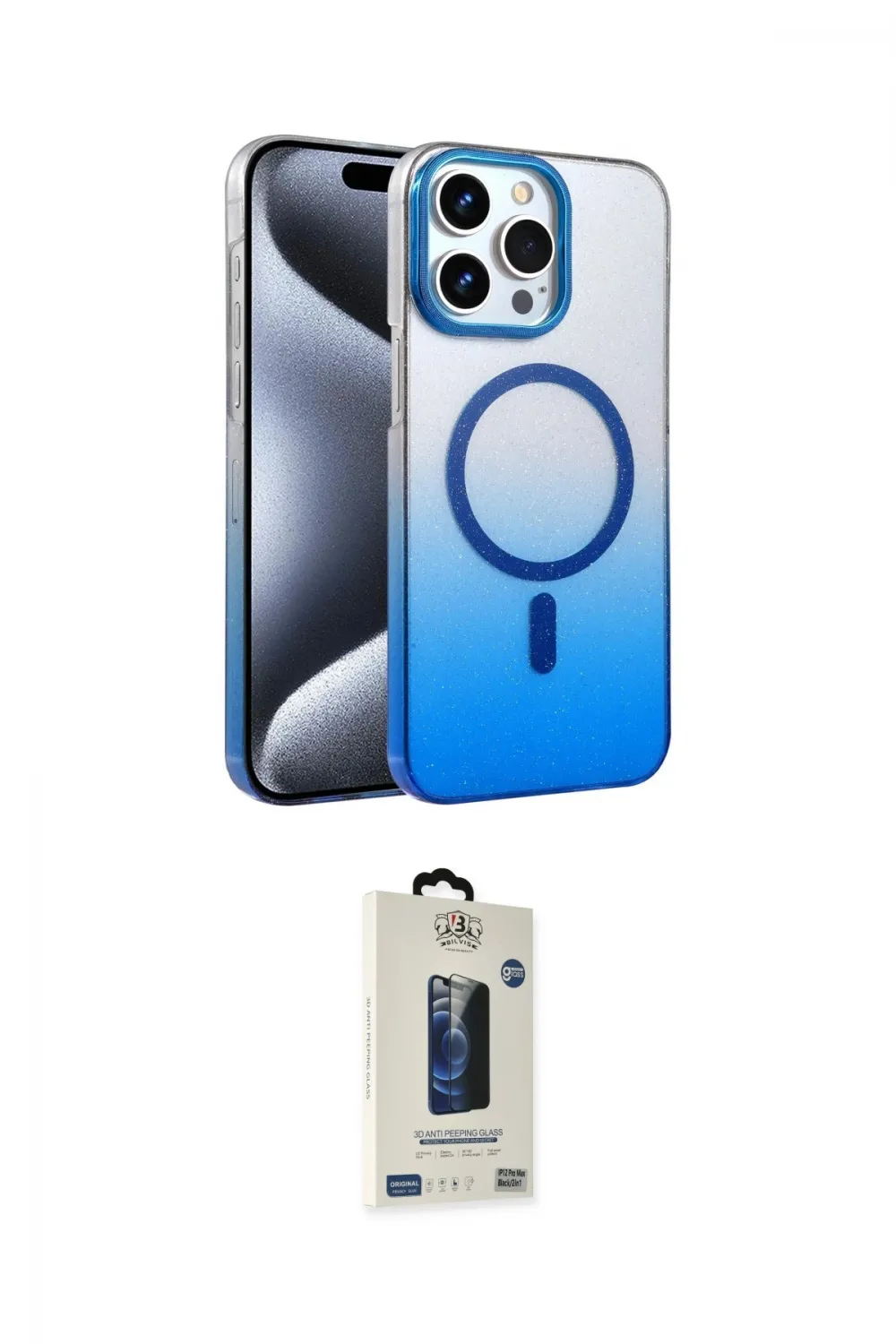 ieg™ iPhone 14 Pro Max Kılıf Ahenk Doku Özel Seri - Siyah Bilvis Hayalet Cam Ekran Koruyucu