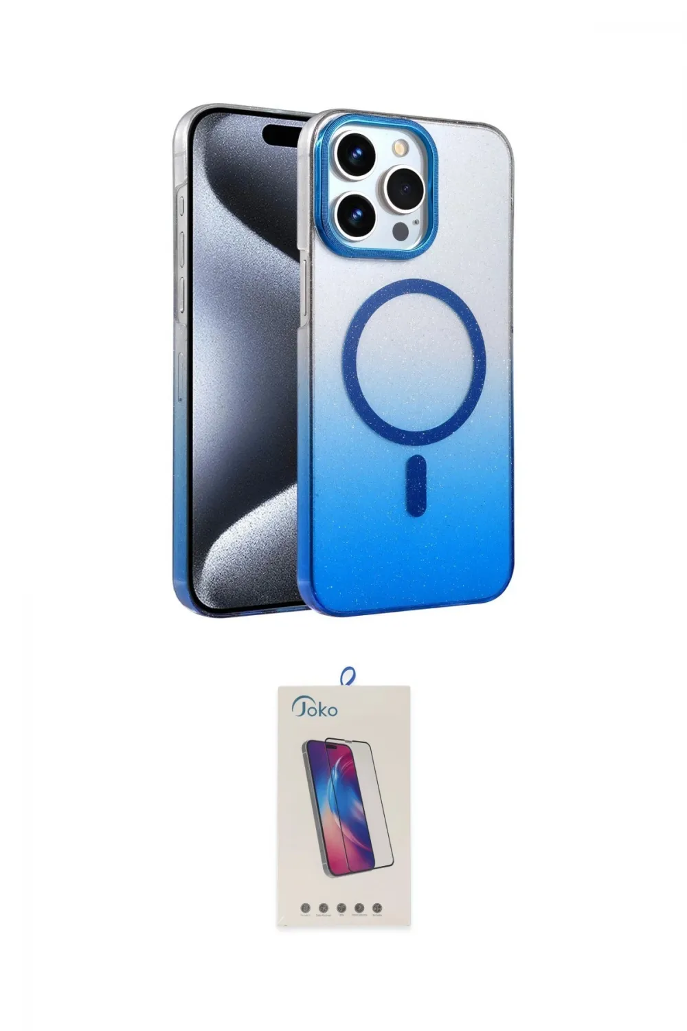 ieg™ iPhone 14 Pro Max Kılıf Ahenk Doku Özel Seri - Siyah Joko 5D Cam