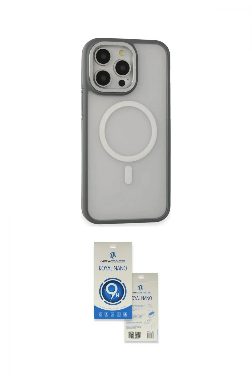 ieg™ iPhone 14 Pro Max Kılıf Ahenk Form Serisi - Şeffaf Royal Nano Ekran Koruyucu