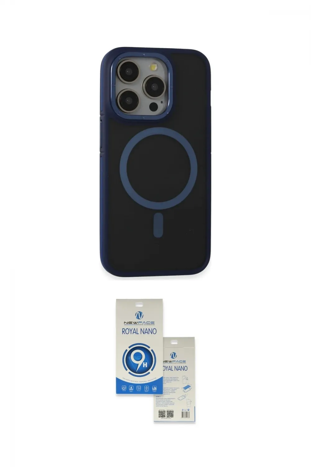 ieg™ iPhone 14 Pro Max Kılıf Ahenk Form Serisi - Şeffaf Royal Nano Ekran Koruyucu