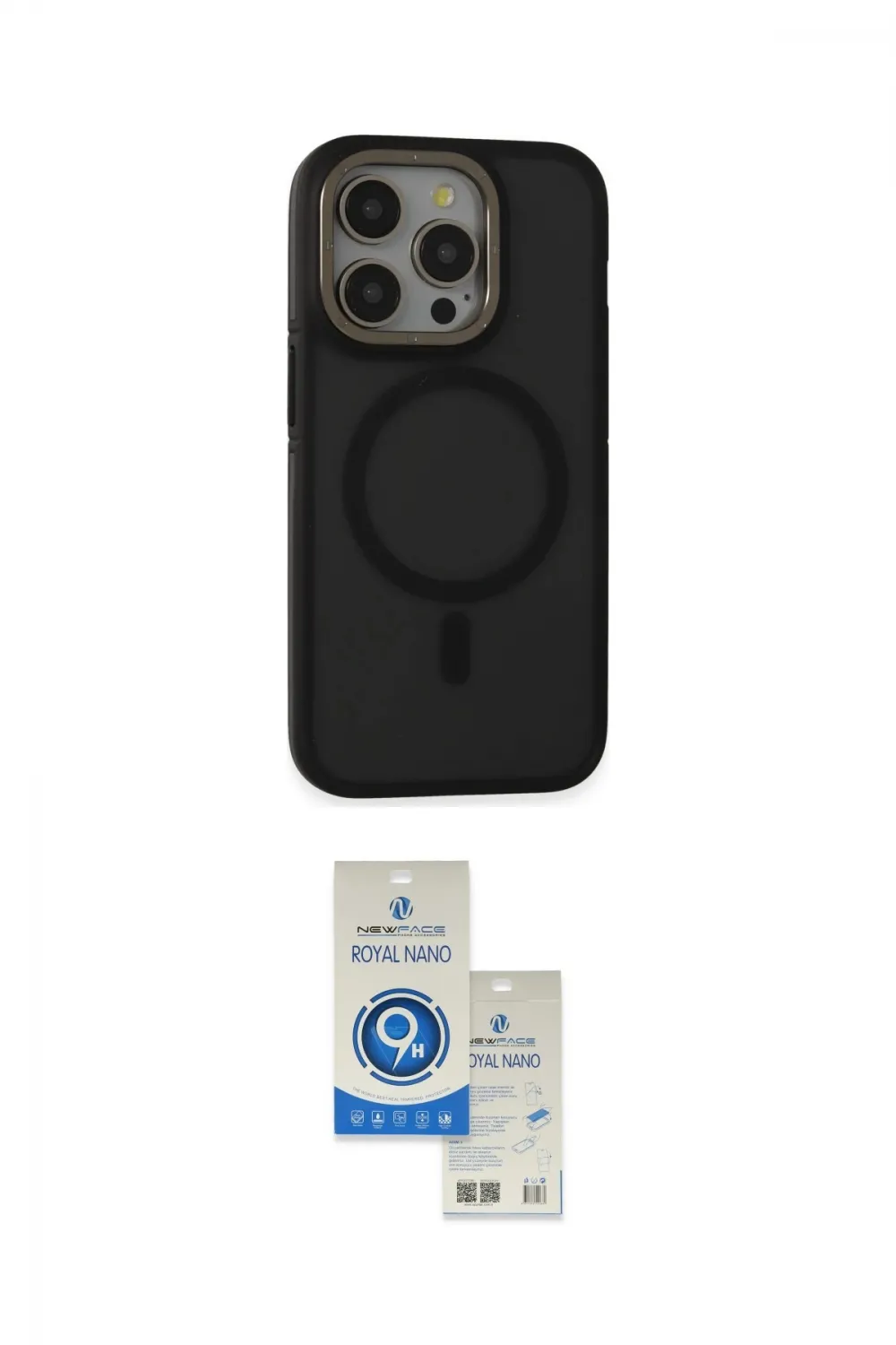 ieg™ iPhone 14 Pro Max Kılıf Ahenk Form Serisi - Şeffaf Royal Nano Ekran Koruyucu
