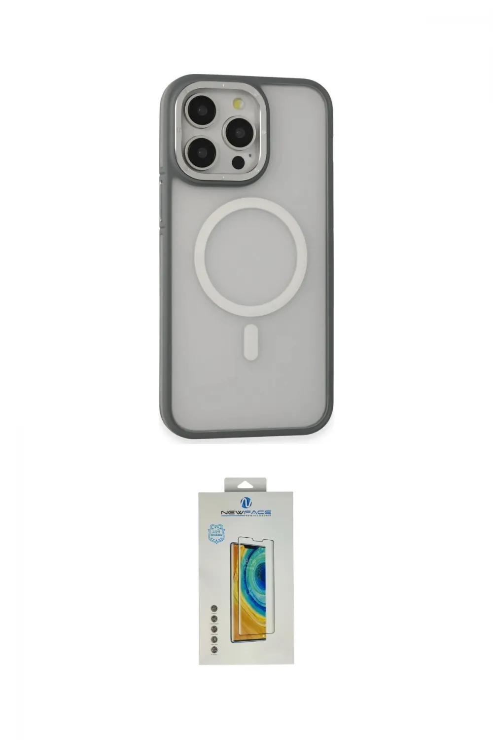 ieg™ iPhone 14 Pro Max Kılıf Ahenk Form Serisi - Siyah Polymer Nano Ekran Koruyucu