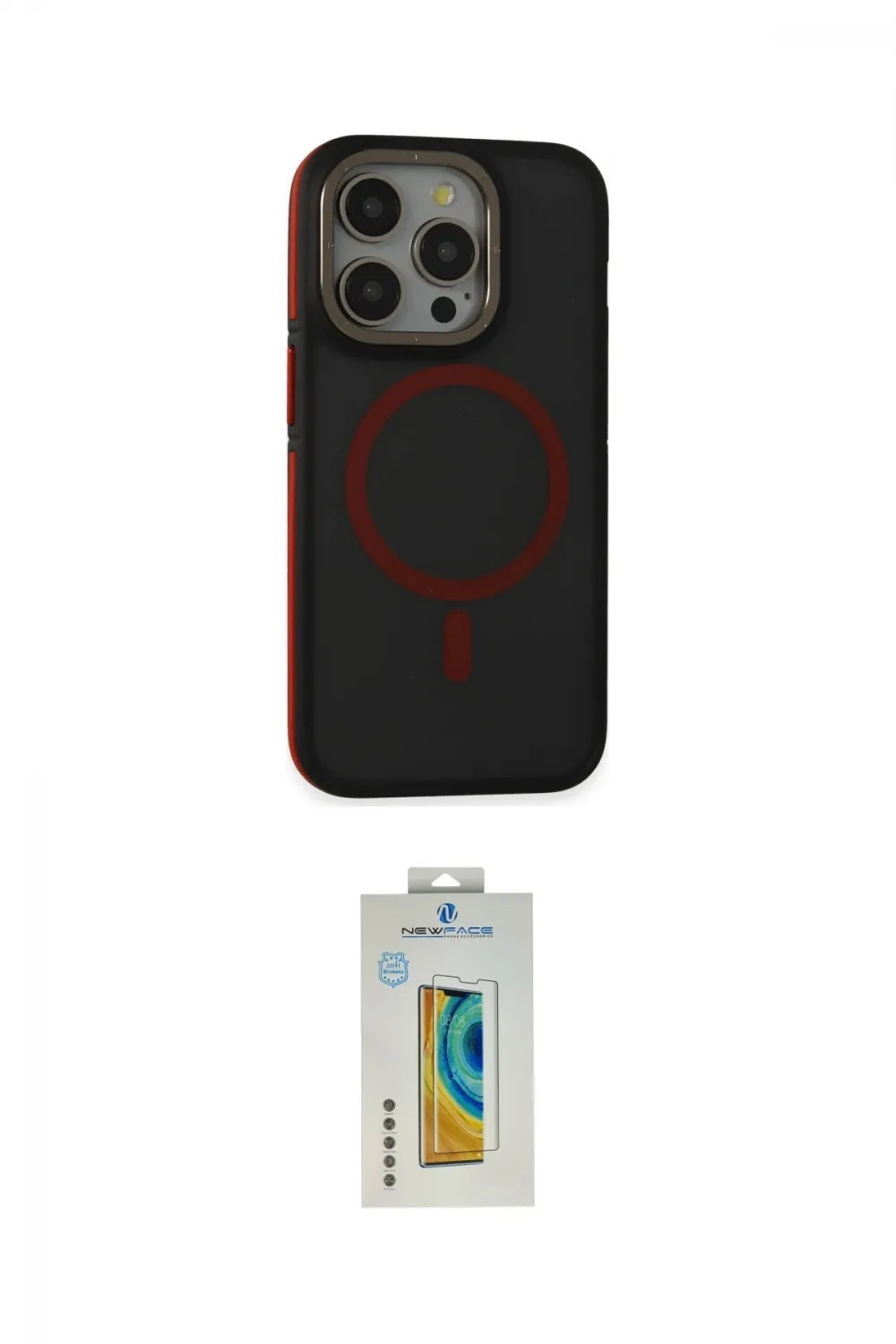 ieg™ iPhone 14 Pro Max Kılıf Ahenk Form Serisi - Siyah Polymer Nano Ekran Koruyucu