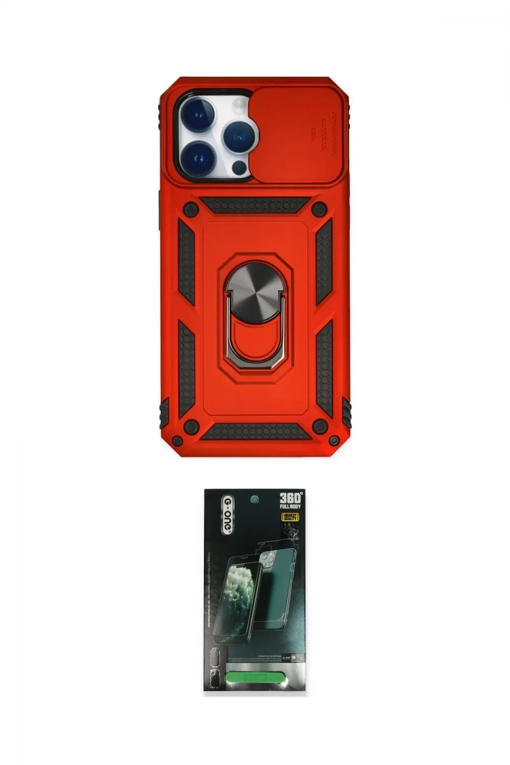ieg™ iPhone 14 Pro Max Kılıf Ahenk Klasik - Şeffaf 360 Full Body Arka Koruyucu
