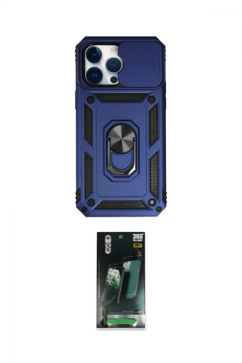 ieg™ iPhone 14 Pro Max Kılıf Ahenk Klasik - Şeffaf 360 Full Body Arka Koruyucu