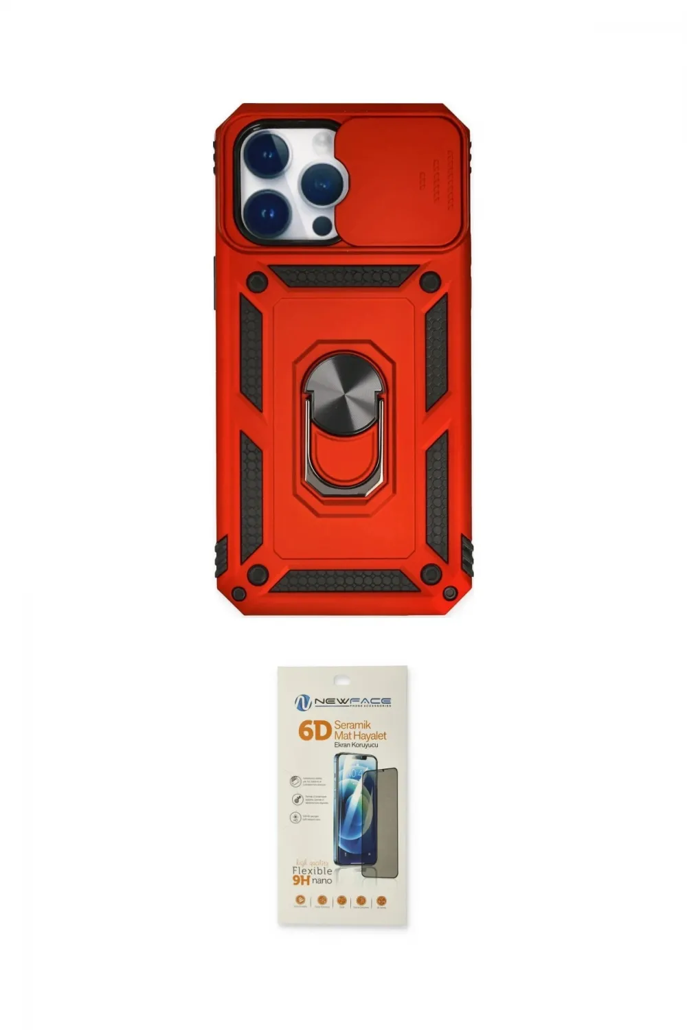 ieg™ iPhone 14 Pro Max Kılıf Ahenk Klasik - Siyah 6D Mat Seramik Hayalet Nano Ekran Koruyucu