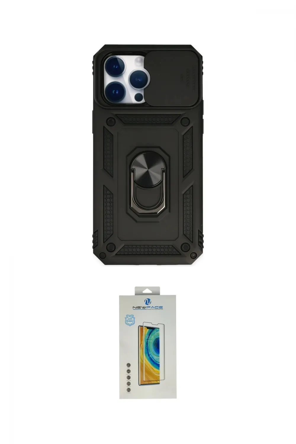 ieg™ iPhone 14 Pro Max Kılıf Ahenk Klasik - Siyah Polymer Nano Ekran Koruyucu