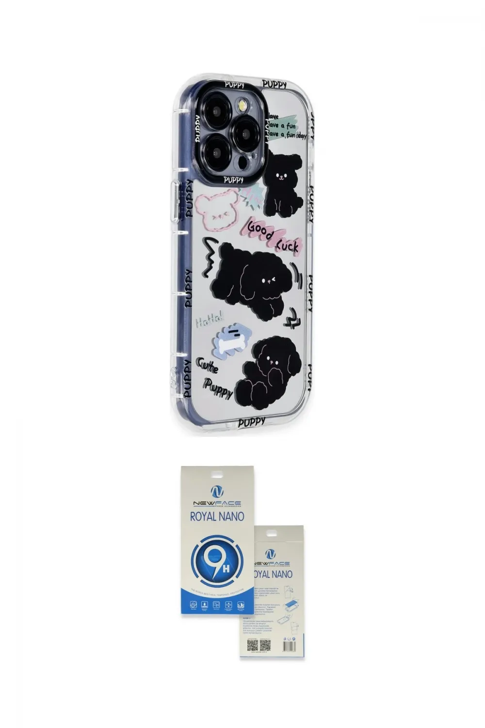 ieg™ iPhone 14 Pro Max Kılıf Ahenk Modern Serisi - Şeffaf Royal Nano Ekran Koruyucu