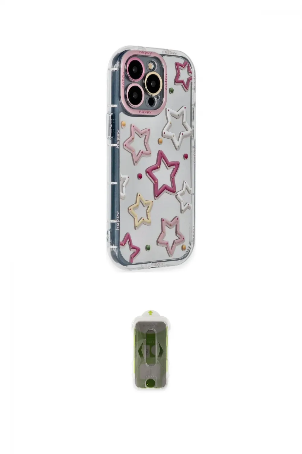 ieg™ iPhone 14 Pro Max Kılıf Ahenk Modern Serisi - Siyah Joko Magic 5D Hayalet Cam