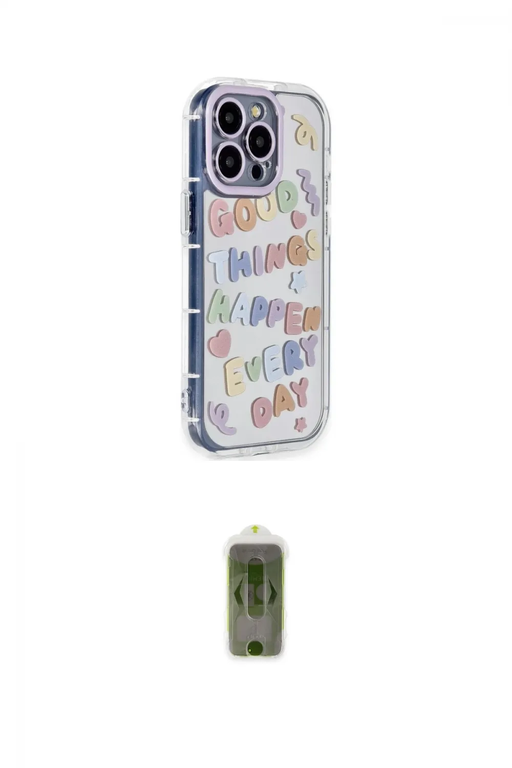 ieg™ iPhone 14 Pro Max Kılıf Ahenk Modern Serisi - Siyah Joko Magic 5D Hayalet Cam