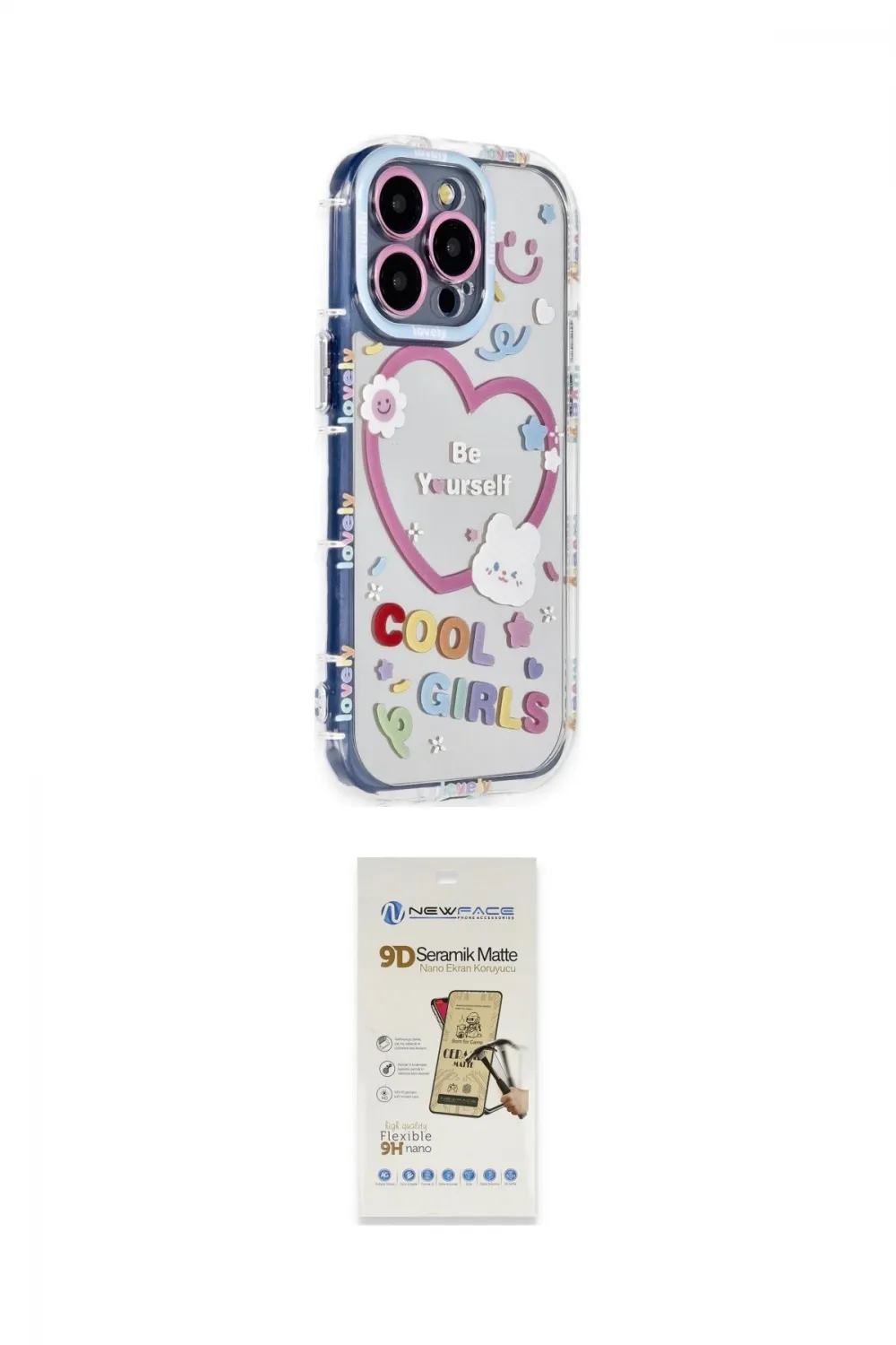 ieg™ iPhone 14 Pro Max Kılıf Ahenk Modern Serisi - Siyah Mat Seramik Nano Ekran Koruyucu