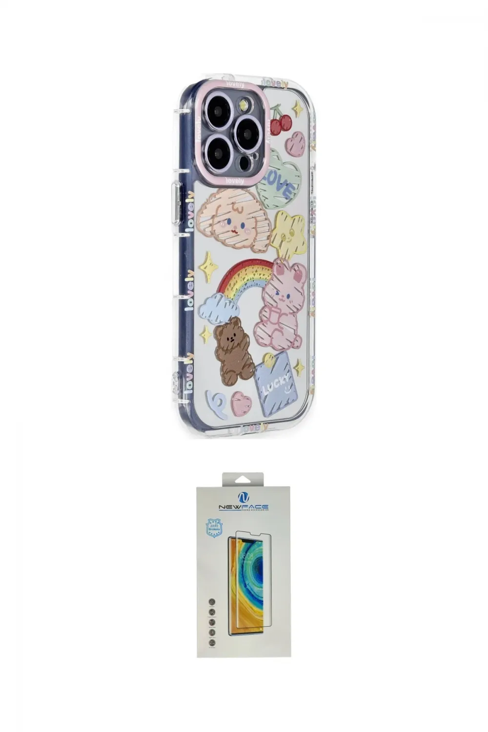 ieg™ iPhone 14 Pro Max Kılıf Ahenk Modern Serisi - Siyah Polymer Nano Ekran Koruyucu