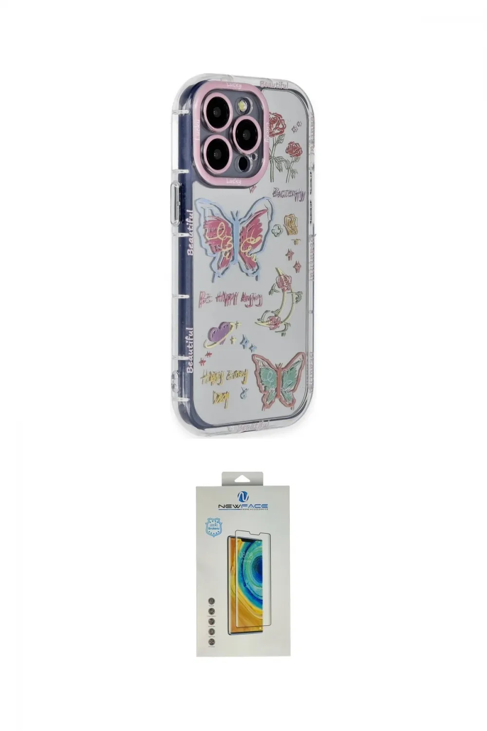 ieg™ iPhone 14 Pro Max Kılıf Ahenk Modern Serisi - Siyah Polymer Nano Ekran Koruyucu
