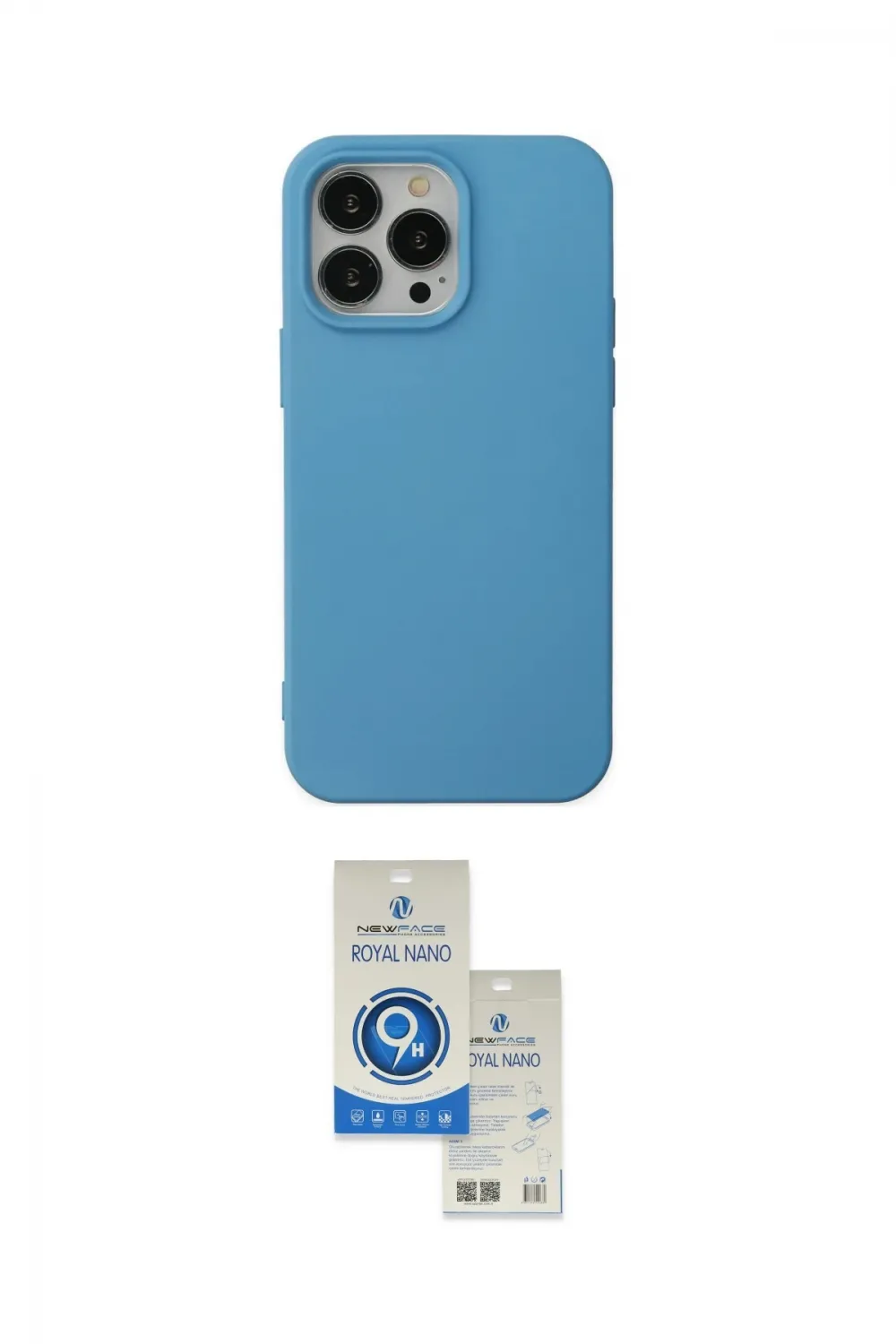 ieg™ iPhone 14 Pro Max Kılıf Ahenk Serisi - Şeffaf Royal Nano Ekran Koruyucu