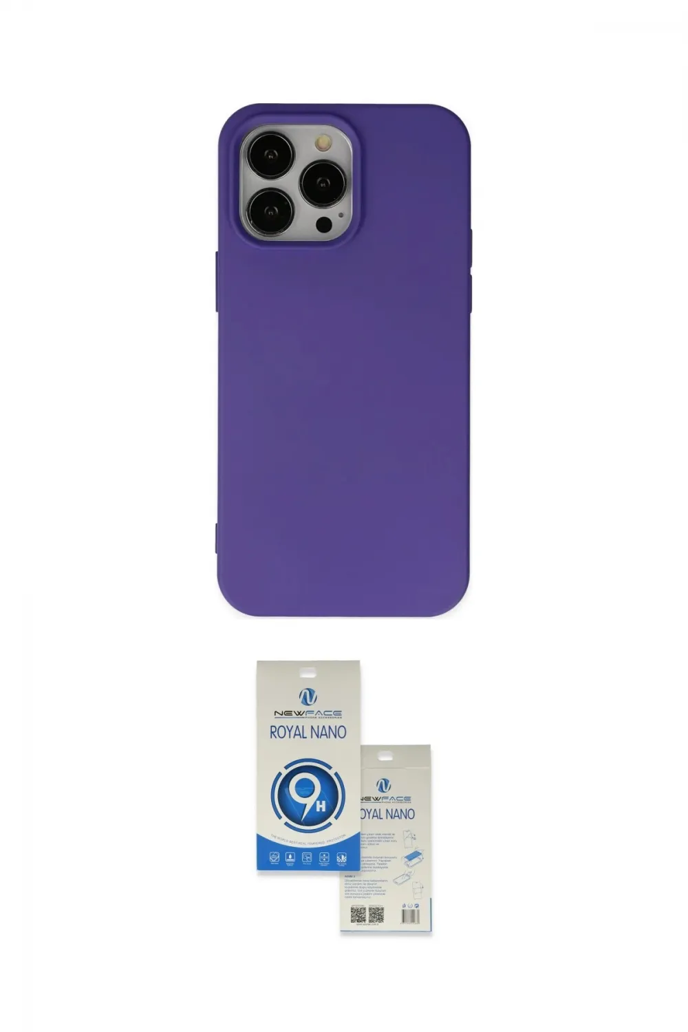 ieg™ iPhone 14 Pro Max Kılıf Ahenk Serisi - Şeffaf Royal Nano Ekran Koruyucu