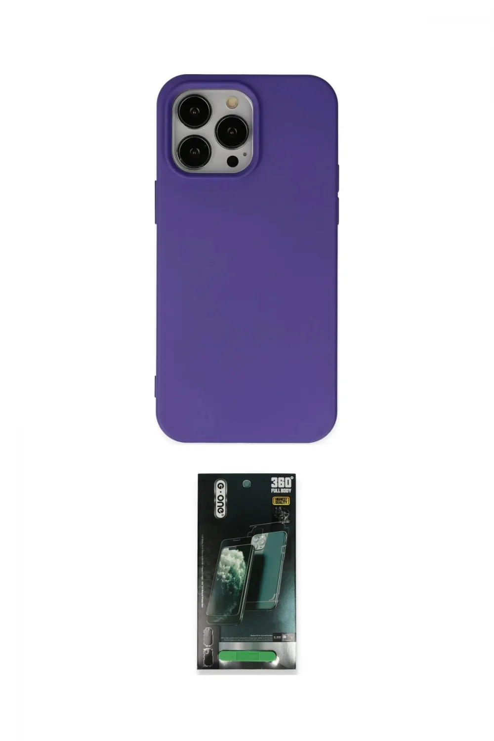 ieg™ iPhone 14 Pro Max Kılıf Ahenk Serisi - Siyah 360 Mat Full Body Arka Koruyucu