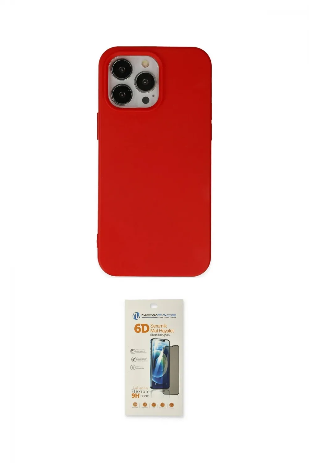 ieg™ iPhone 14 Pro Max Kılıf Ahenk Serisi - Siyah 6D Mat Seramik Hayalet Nano Ekran Koruyucu