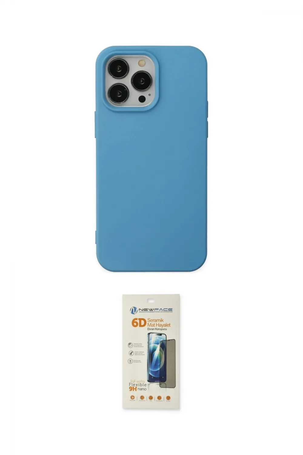 ieg™ iPhone 14 Pro Max Kılıf Ahenk Serisi - Siyah 6D Mat Seramik Hayalet Nano Ekran Koruyucu