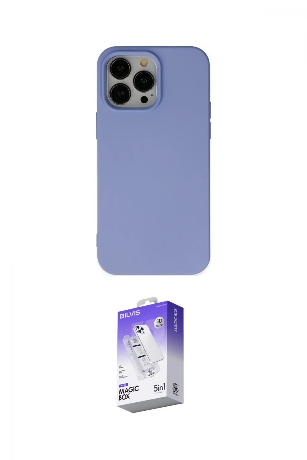 ieg™ iPhone 14 Pro Max Kılıf Ahenk Serisi - Siyah Bilvis 5in1 3D Magic Cam Ekran Koruyucu