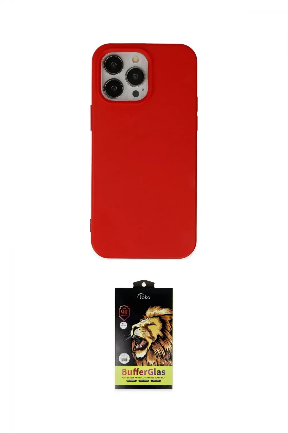 ieg™ iPhone 14 Pro Max Kılıf Ahenk Serisi - Siyah Buffer Cam Ekran Koruyucu