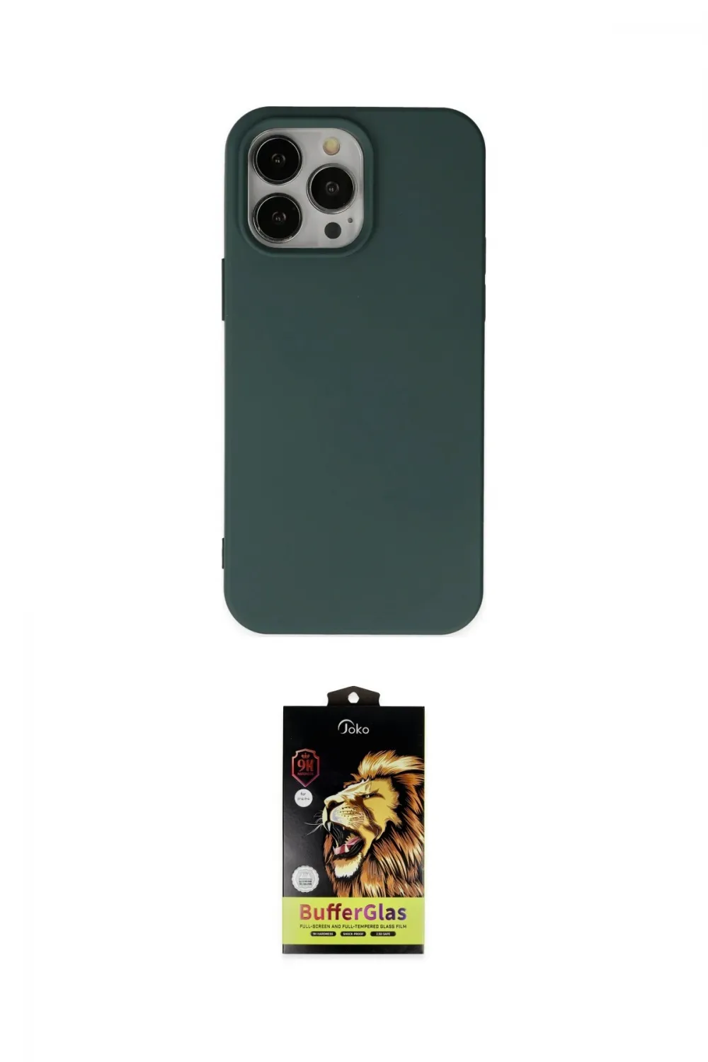 ieg™ iPhone 14 Pro Max Kılıf Ahenk Serisi - Siyah Buffer Cam Ekran Koruyucu