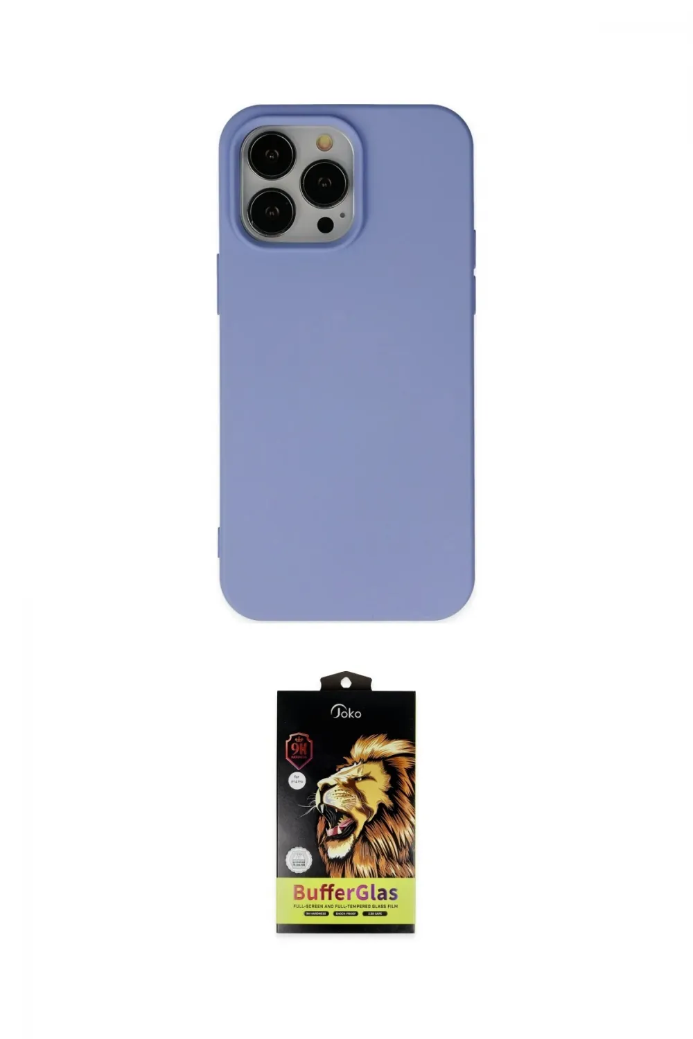 ieg™ iPhone 14 Pro Max Kılıf Ahenk Serisi - Siyah Buffer Cam Ekran Koruyucu