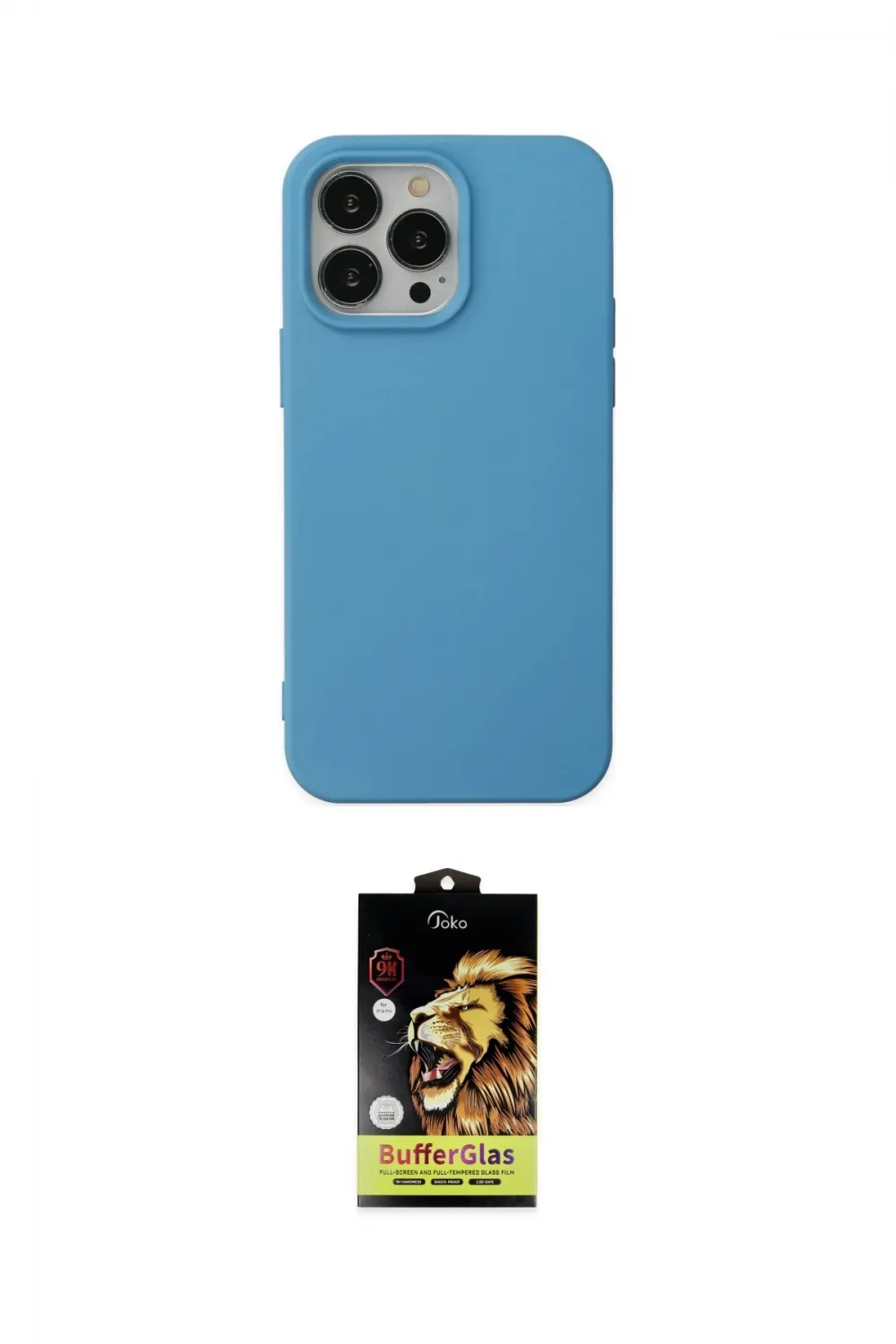 ieg™ iPhone 14 Pro Max Kılıf Ahenk Serisi - Siyah Buffer Cam Ekran Koruyucu