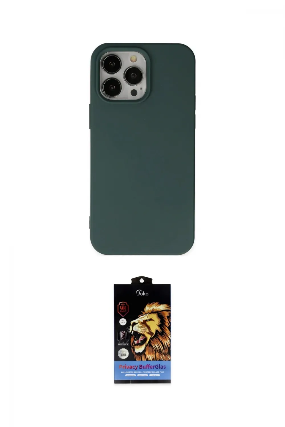 ieg™ iPhone 14 Pro Max Kılıf Ahenk Serisi - Siyah Buffer Hayalet Cam Ekran Koruyucu