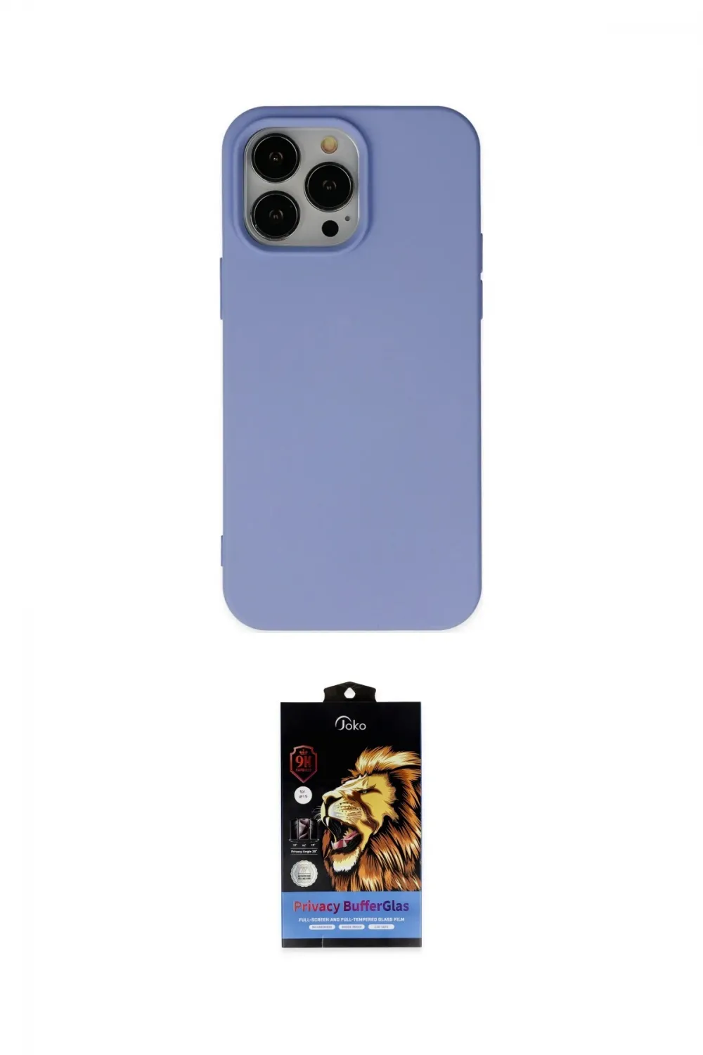 ieg™ iPhone 14 Pro Max Kılıf Ahenk Serisi - Siyah Buffer Hayalet Cam Ekran Koruyucu
