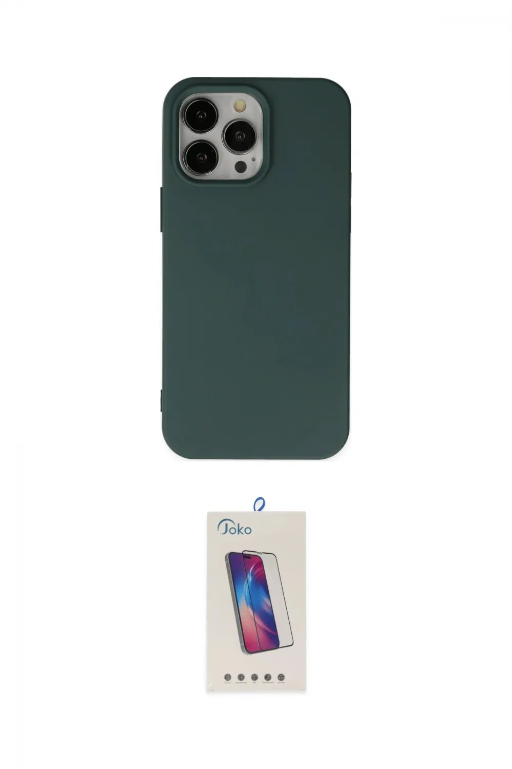 ieg™ iPhone 14 Pro Max Kılıf Ahenk Serisi - Siyah Joko 5D Cam