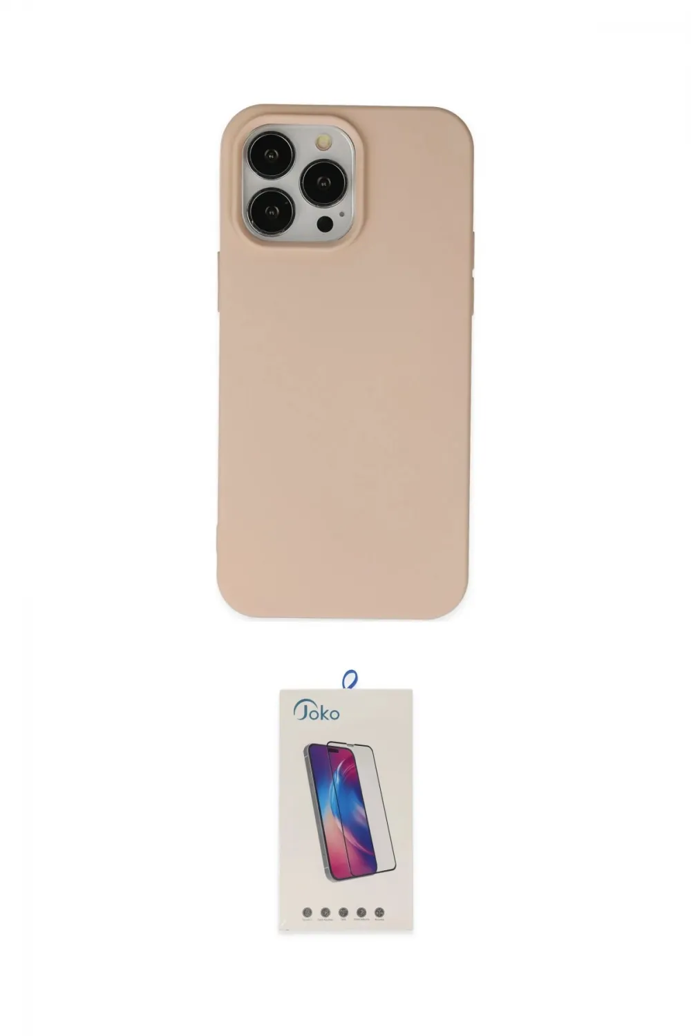 ieg™ iPhone 14 Pro Max Kılıf Ahenk Serisi - Siyah Joko 5D Cam