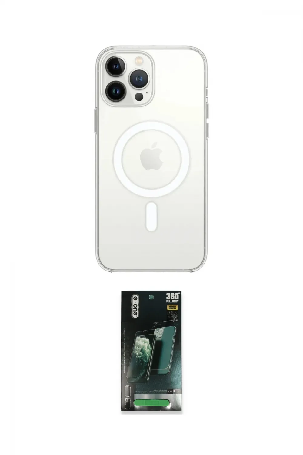 ieg™ iPhone 14 Pro Max Kılıf Ahenk Yansıma Prime - Şeffaf 360 Full Body Arka Koruyucu