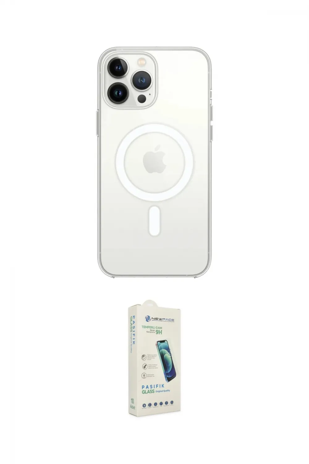 ieg™ iPhone 14 Pro Max Kılıf Ahenk Yansıma Prime - Şeffaf Pasifik Cam Ekran Koruyucu