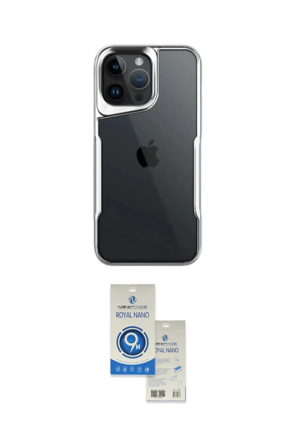 ieg™ iPhone 14 Pro Max Kılıf Akış Çizgi Koleksiyonu - Şeffaf Royal Nano Ekran Koruyucu