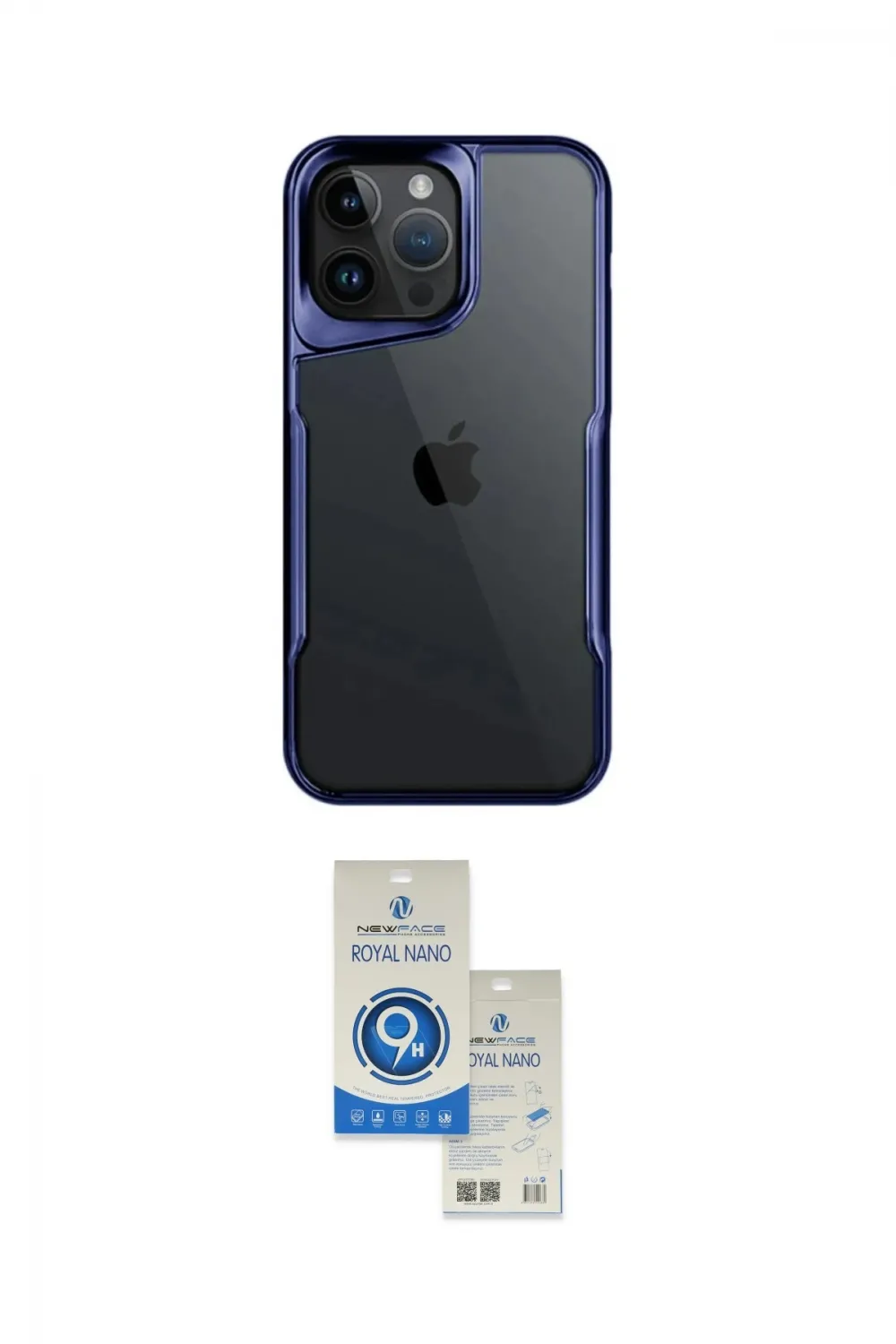 ieg™ iPhone 14 Pro Max Kılıf Akış Çizgi Koleksiyonu - Şeffaf Royal Nano Ekran Koruyucu