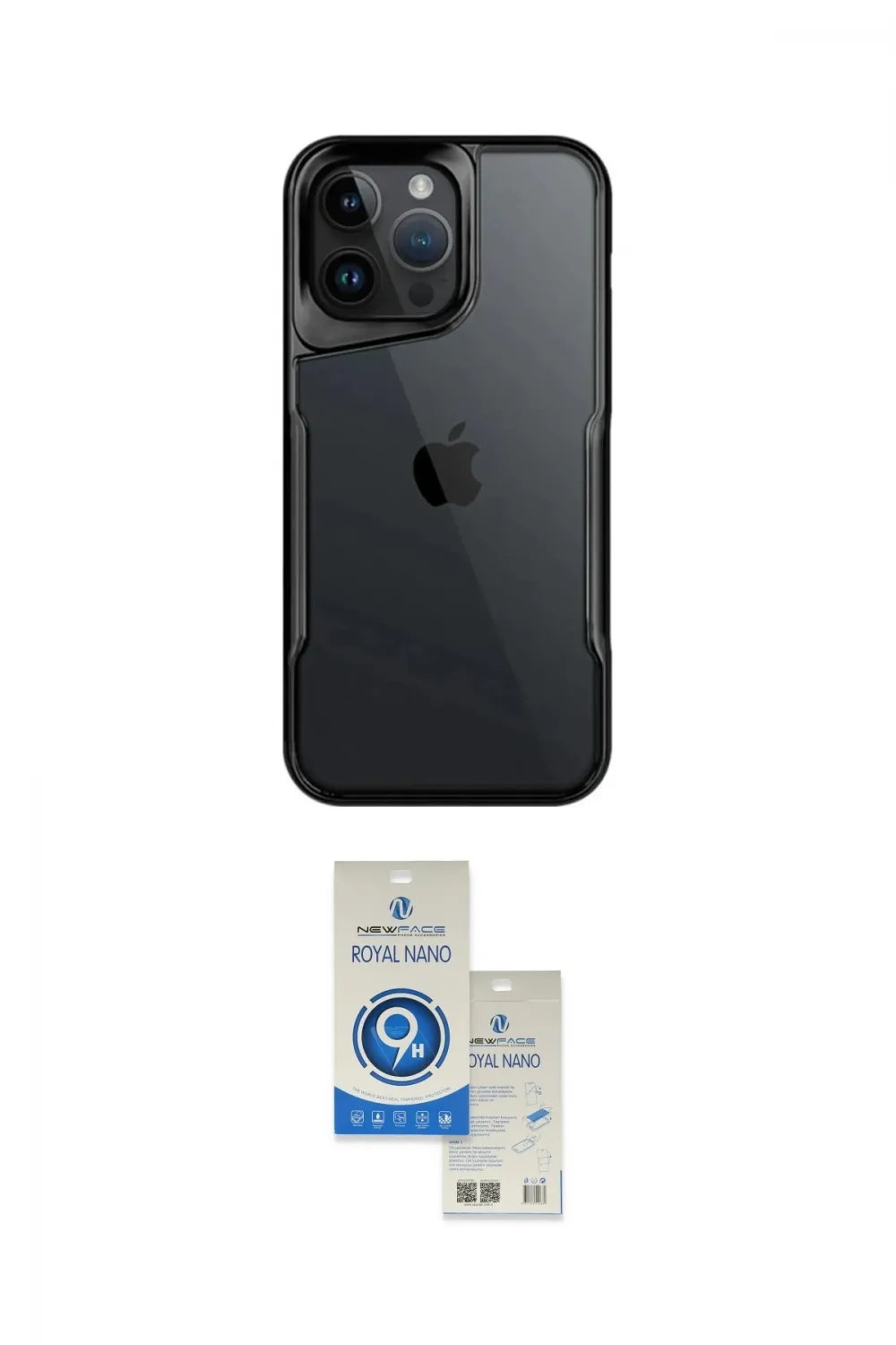 ieg™ iPhone 14 Pro Max Kılıf Akış Çizgi Koleksiyonu - Şeffaf Royal Nano Ekran Koruyucu