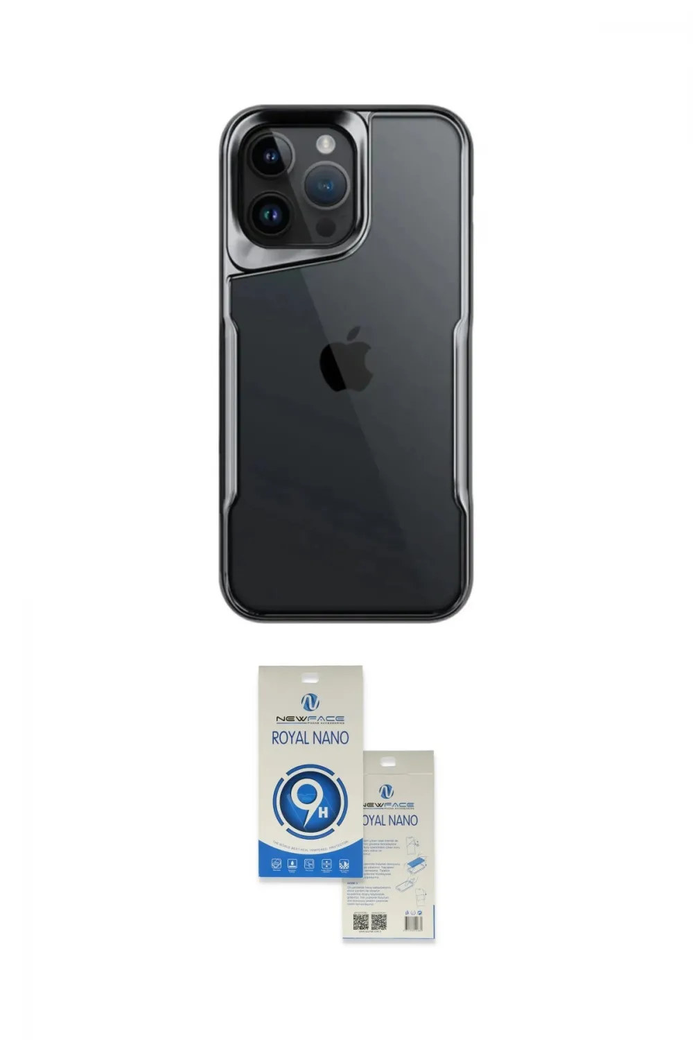 ieg™ iPhone 14 Pro Max Kılıf Akış Çizgi Koleksiyonu - Şeffaf Royal Nano Ekran Koruyucu