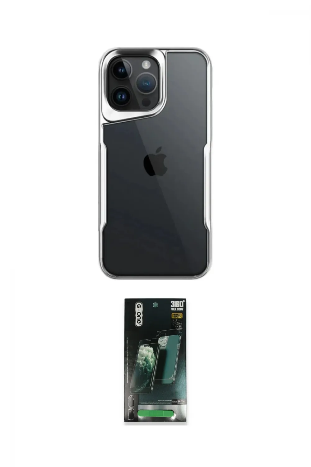 ieg™ iPhone 14 Pro Max Kılıf Akış Çizgi Koleksiyonu - Siyah 360 Mat Full Body Arka Koruyucu