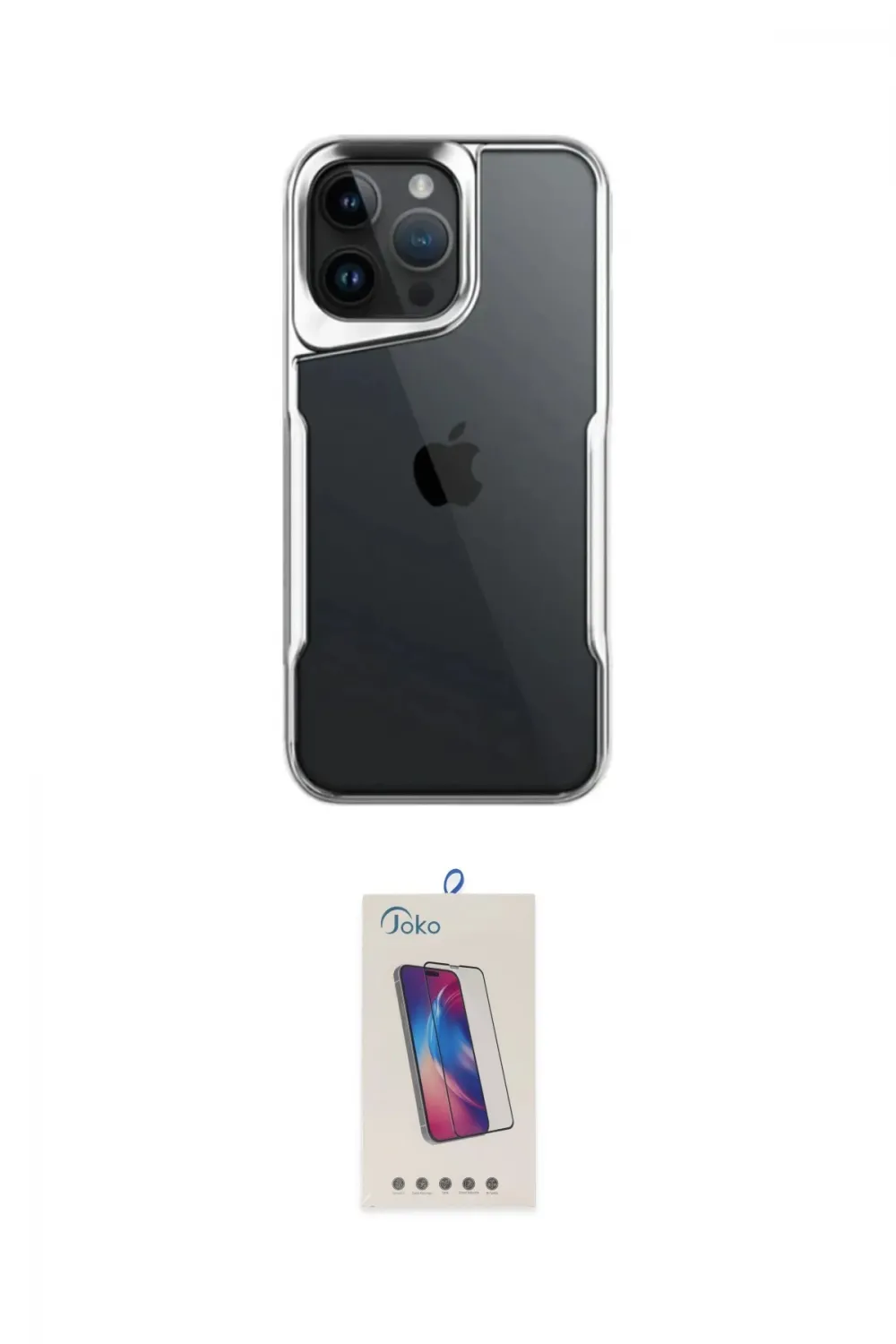 ieg™ iPhone 14 Pro Max Kılıf Akış Çizgi Koleksiyonu - Siyah Joko 5D Cam