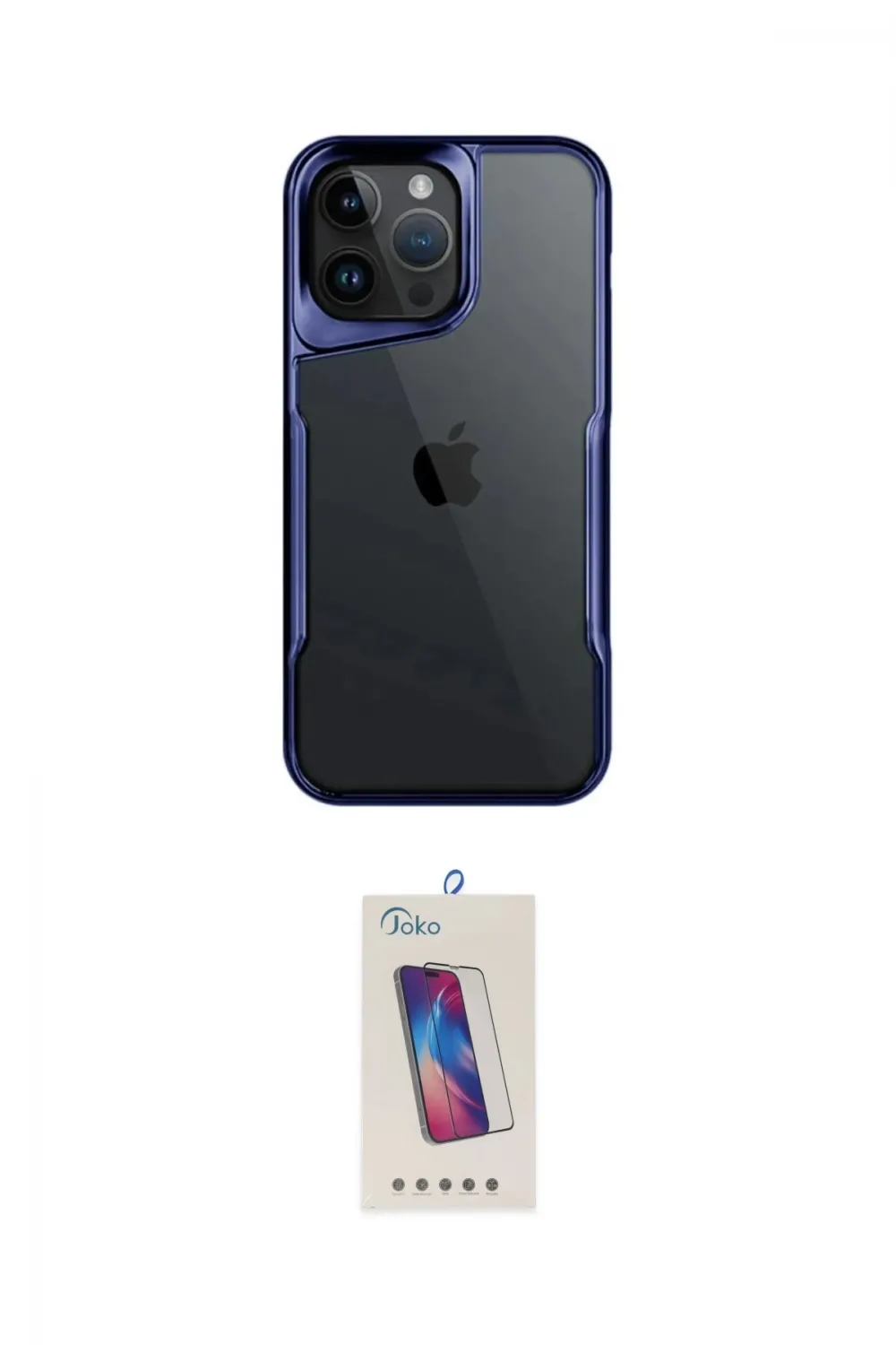 ieg™ iPhone 14 Pro Max Kılıf Akış Çizgi Koleksiyonu - Siyah Joko 5D Cam