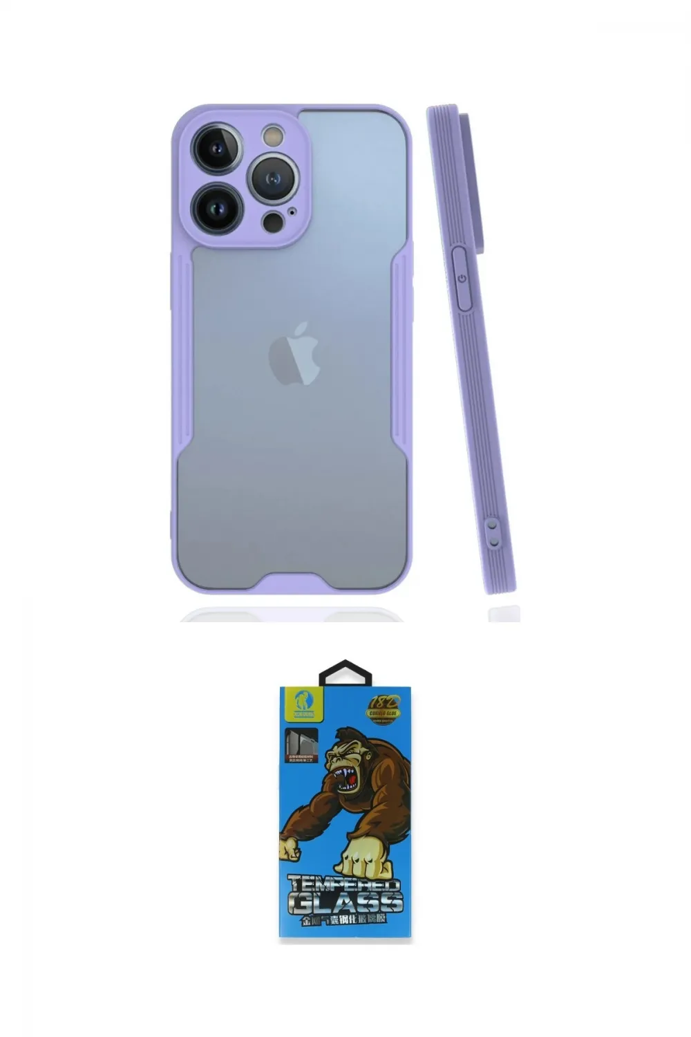 ieg™ iPhone 14 Pro Max Kılıf Atlas Asil Serisi - Siyah 18D Cam Ekran Koruyucu