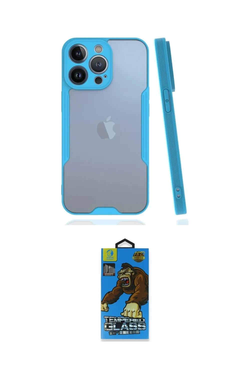 ieg™ iPhone 14 Pro Max Kılıf Atlas Asil Serisi - Siyah 18D Cam Ekran Koruyucu