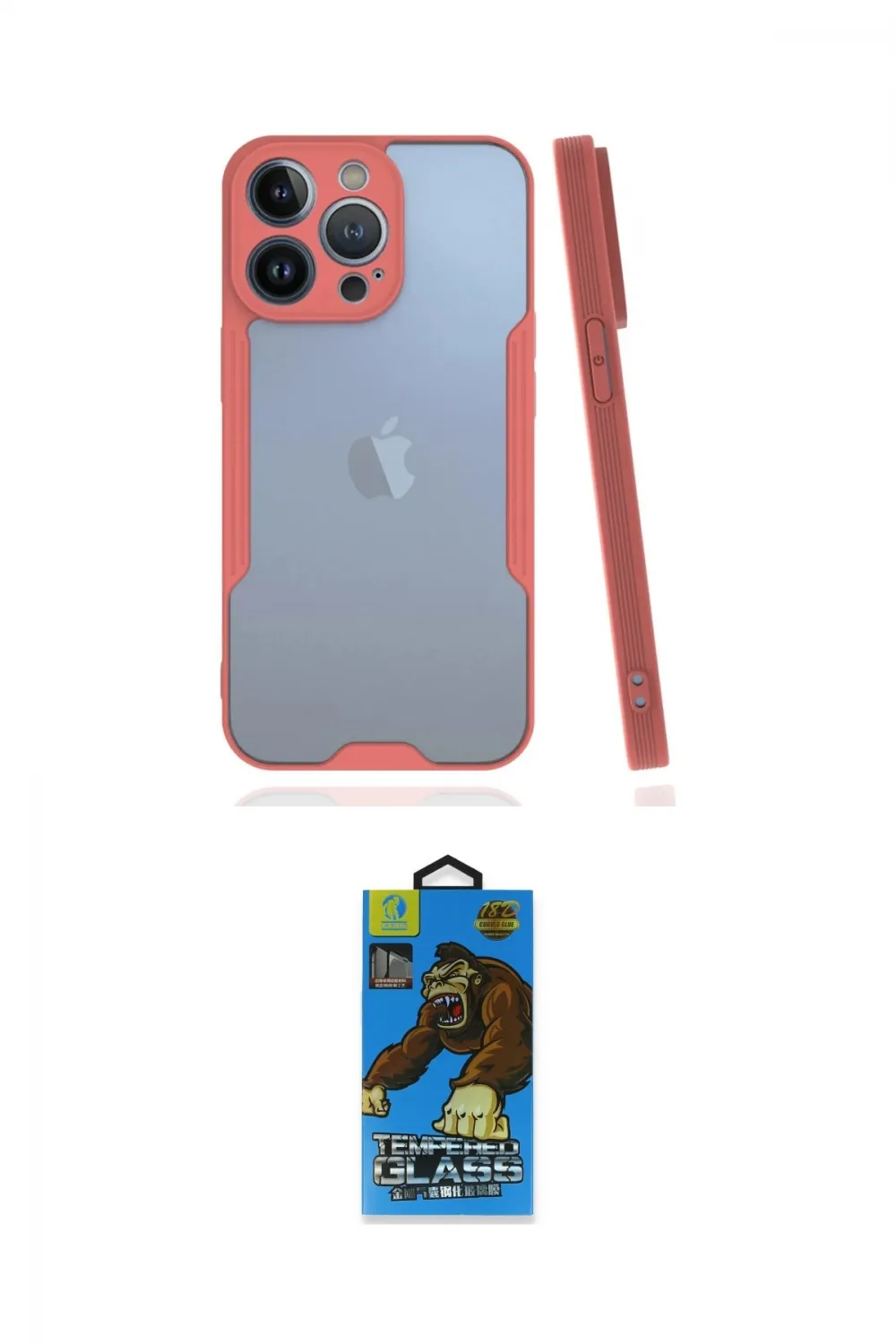 ieg™ iPhone 14 Pro Max Kılıf Atlas Asil Serisi - Siyah 18D Cam Ekran Koruyucu