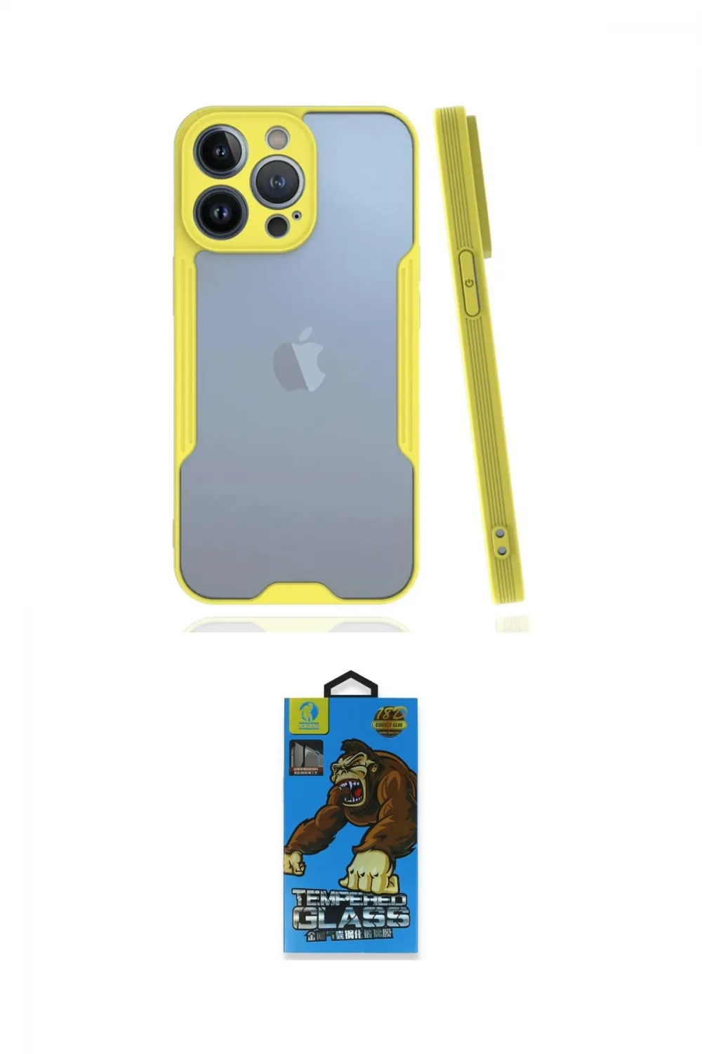 ieg™ iPhone 14 Pro Max Kılıf Atlas Asil Serisi - Siyah 18D Cam Ekran Koruyucu