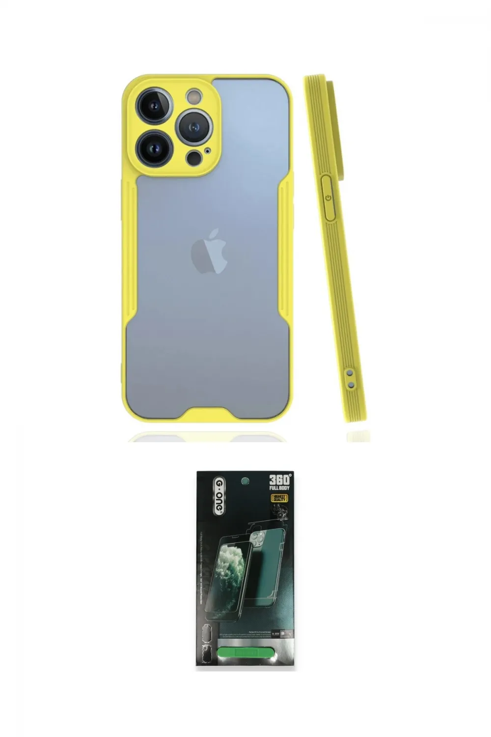 ieg™ iPhone 14 Pro Max Kılıf Atlas Asil Serisi - Siyah 360 Mat Full Body Arka Koruyucu