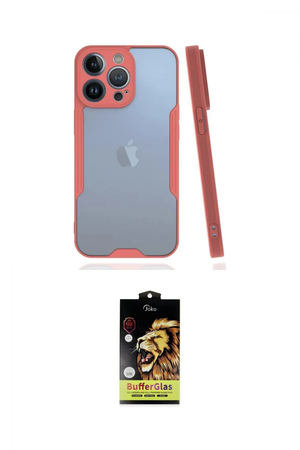 ieg™ iPhone 14 Pro Max Kılıf Atlas Asil Serisi - Siyah Buffer Cam Ekran Koruyucu