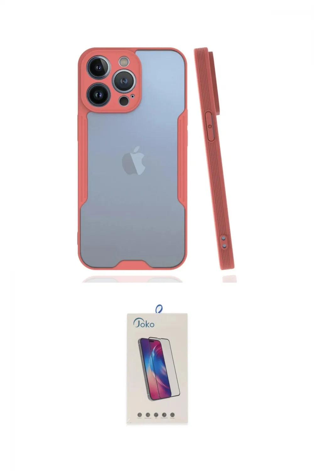 ieg™ iPhone 14 Pro Max Kılıf Atlas Asil Serisi - Siyah Joko 5D Cam