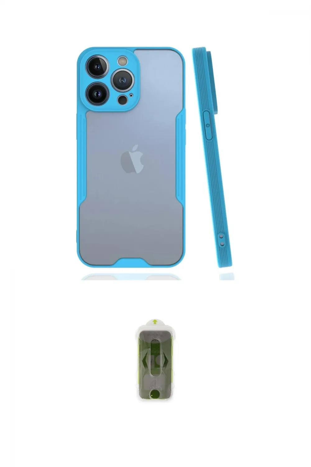 ieg™ iPhone 14 Pro Max Kılıf Atlas Asil Serisi - Siyah Joko Magic 5D Hayalet Cam