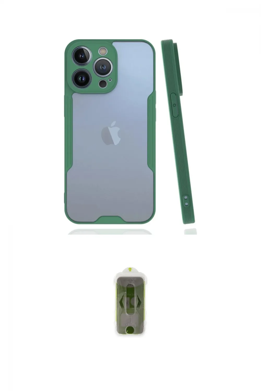ieg™ iPhone 14 Pro Max Kılıf Atlas Asil Serisi - Siyah Joko Magic 5D Hayalet Cam