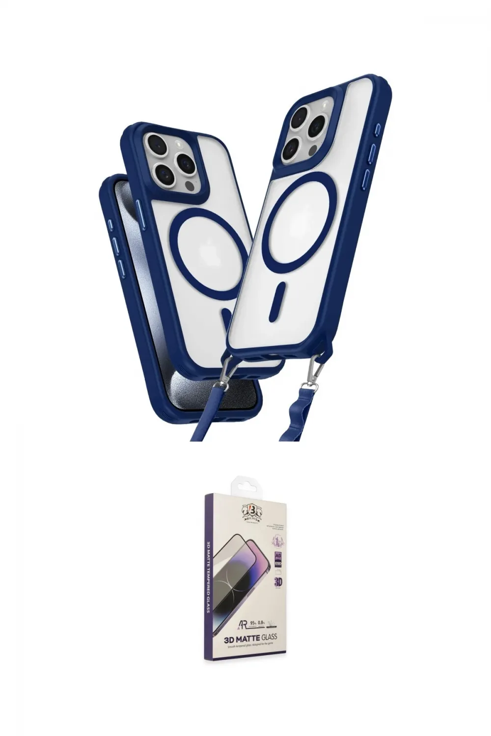 ieg™ iPhone 14 Pro Max Kılıf Atlas Doku Koleksiyonu - Siyah Bilvis 3D Mat Cam Ekran Koruyucu